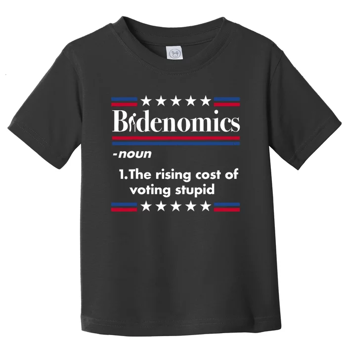 Bidenomics Rising Cost Of Voting Joe Biden Funny Satire Toddler T-Shirt