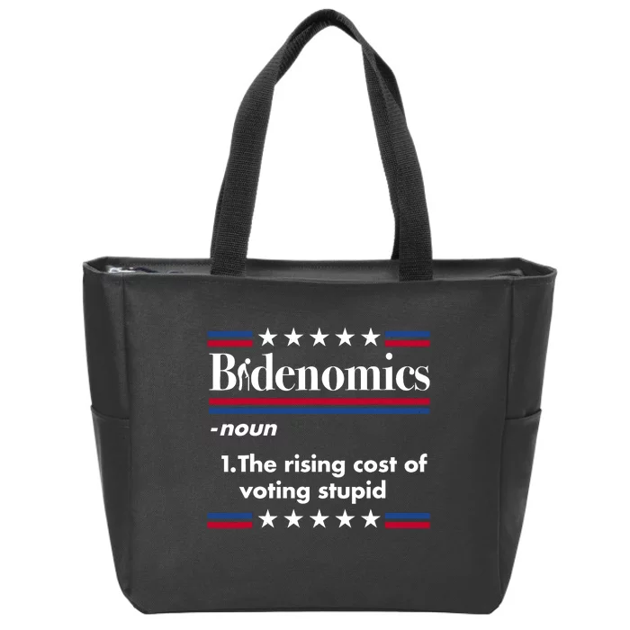 Bidenomics Rising Cost Of Voting Joe Biden Funny Satire Zip Tote Bag