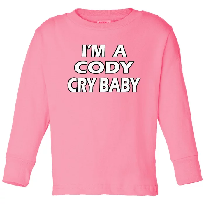 Baby Rhodes Cry Baby Wrestling Toddler Long Sleeve Shirt