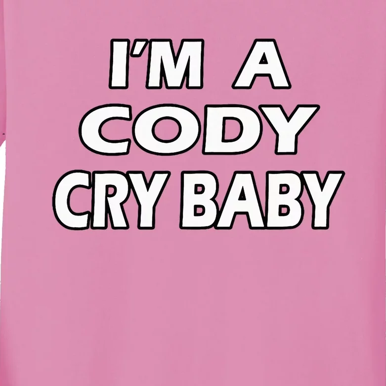 Baby Rhodes Cry Baby Wrestling Kids Long Sleeve Shirt