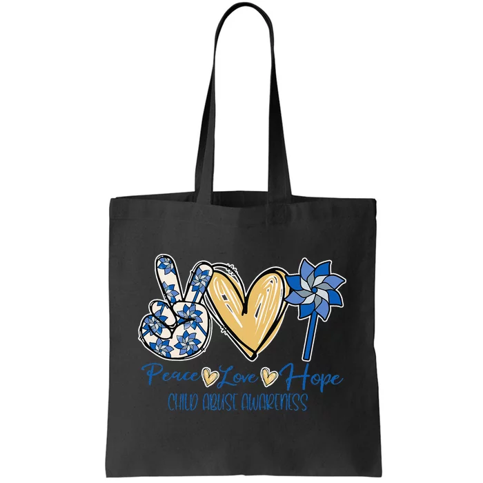 Blue rainbow child abuse prevention awareness month 247365 Tote Bag