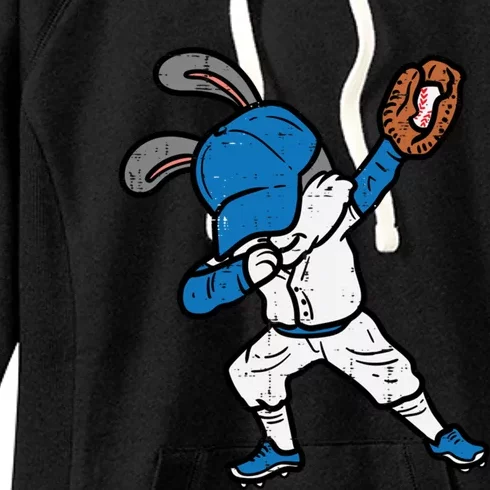 Bunny Rabbit Dab Baseball Easter Sport Pitcher Gift Women's Fleece Hoodie