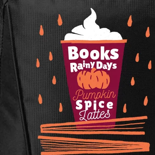 Books Rainy Days Pumpkin Spice Lattes Gift City Backpack