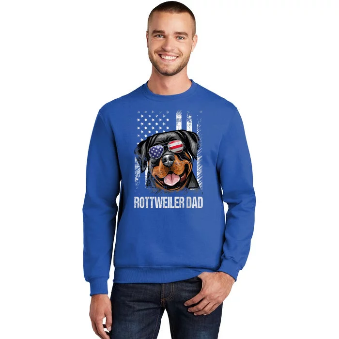 Best Rottweiler Dad Ever American Flag Dog Lover Gift Tall Sweatshirt