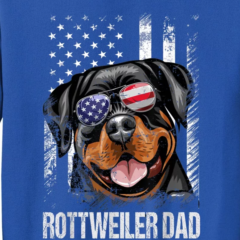 Best Rottweiler Dad Ever American Flag Dog Lover Gift Tall Sweatshirt