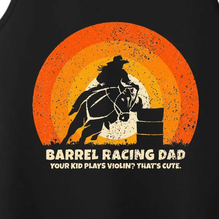 Barrel Racer Dad For Rodeo Barrel Racing Performance Tank