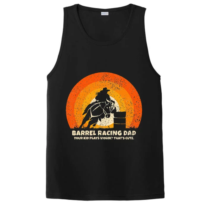 Barrel Racer Dad For Rodeo Barrel Racing Performance Tank