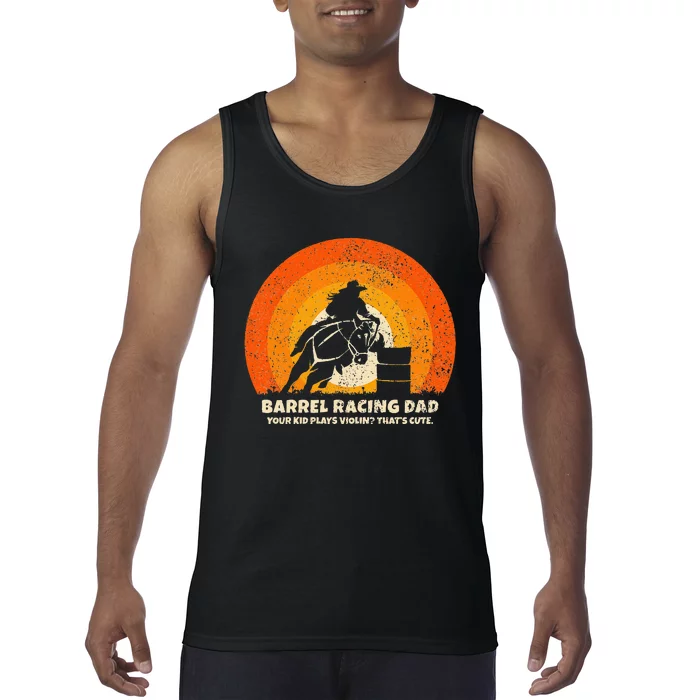 Barrel Racer Dad For Rodeo Barrel Racing Tank Top