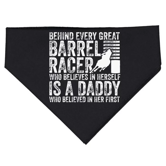 Barrel Racer Daddy Dad Father Barrel Racing USA-Made Doggie Bandana