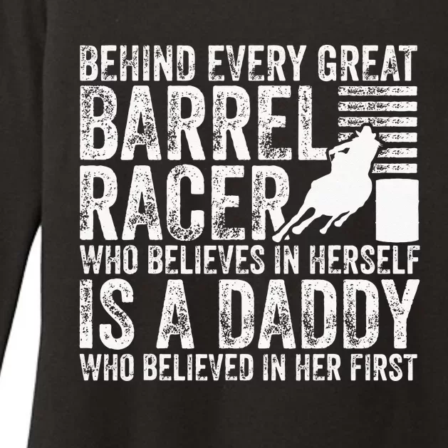 Barrel Racer Daddy Dad Father Barrel Racing Womens CVC Long Sleeve Shirt