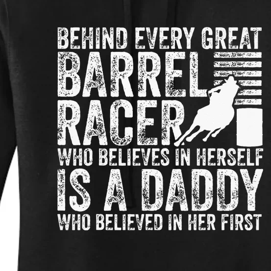 Barrel Racer Daddy Dad Father Barrel Racing Women's Pullover Hoodie