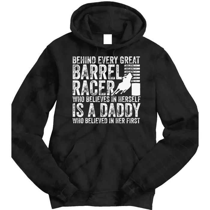 Barrel Racer Daddy Dad Father Barrel Racing Tie Dye Hoodie