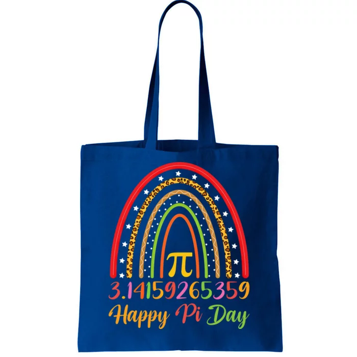 Boho Rainbow Design Geek Lover Math Teacher Happy Pi Day Gift Tote Bag