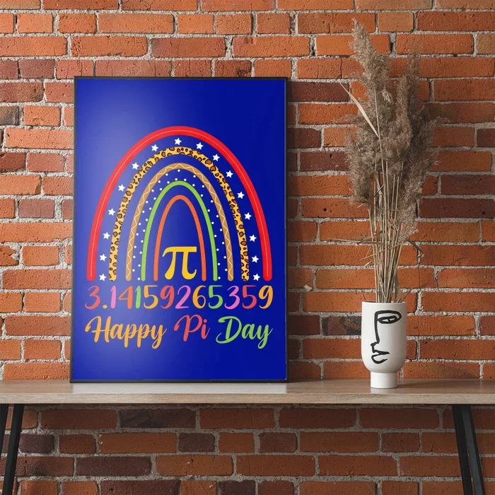 Boho Rainbow Design Geek Lover Math Teacher Happy Pi Day Gift Poster