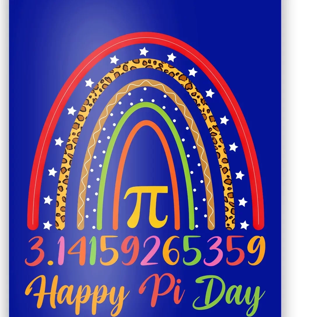 Boho Rainbow Design Geek Lover Math Teacher Happy Pi Day Gift Poster