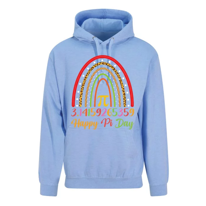 Boho Rainbow Design Geek Lover Math Teacher Happy Pi Day Gift Unisex Surf Hoodie