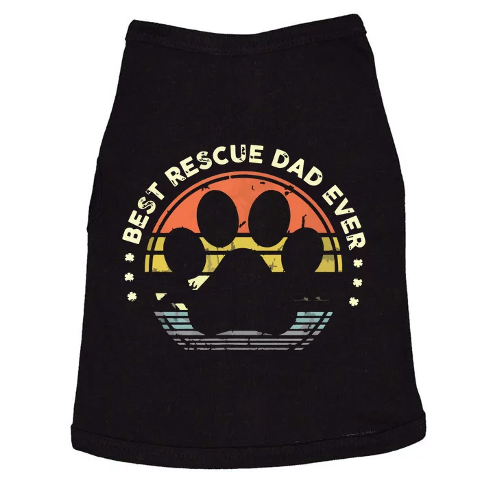 Best Rescue Dad Ever Vintage Retro Dog Cat Lover Doggie Tank