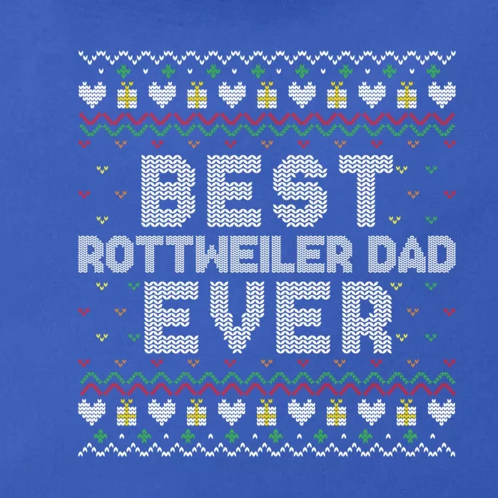 Best Rottweiler Dad Ever Family Matching Ugly Xmas Sweaters Cool Gift Zip Tote Bag