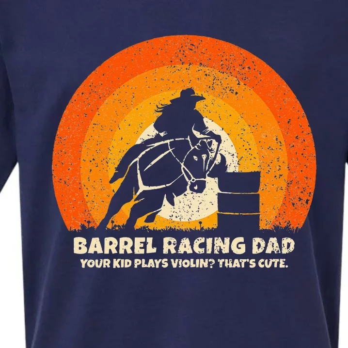 Barrel Racer Dad For Rodeo Barrel Racing Sueded Cloud Jersey T-Shirt