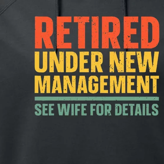 Best Retired Design For Retiree Retired Retirement Performance Fleece Hoodie