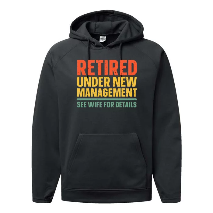 Best Retired Design For Retiree Retired Retirement Performance Fleece Hoodie