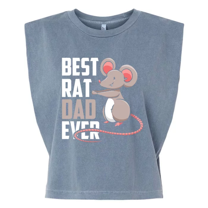 Best Rat Dad Ever Cute Animal Rats Lover Father Daddy Papa Gift Garment-Dyed Women's Muscle Tee