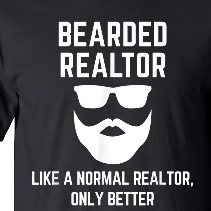 Bearded Realtor Definition Funny Male Real Estate Agent Tall T-Shirt