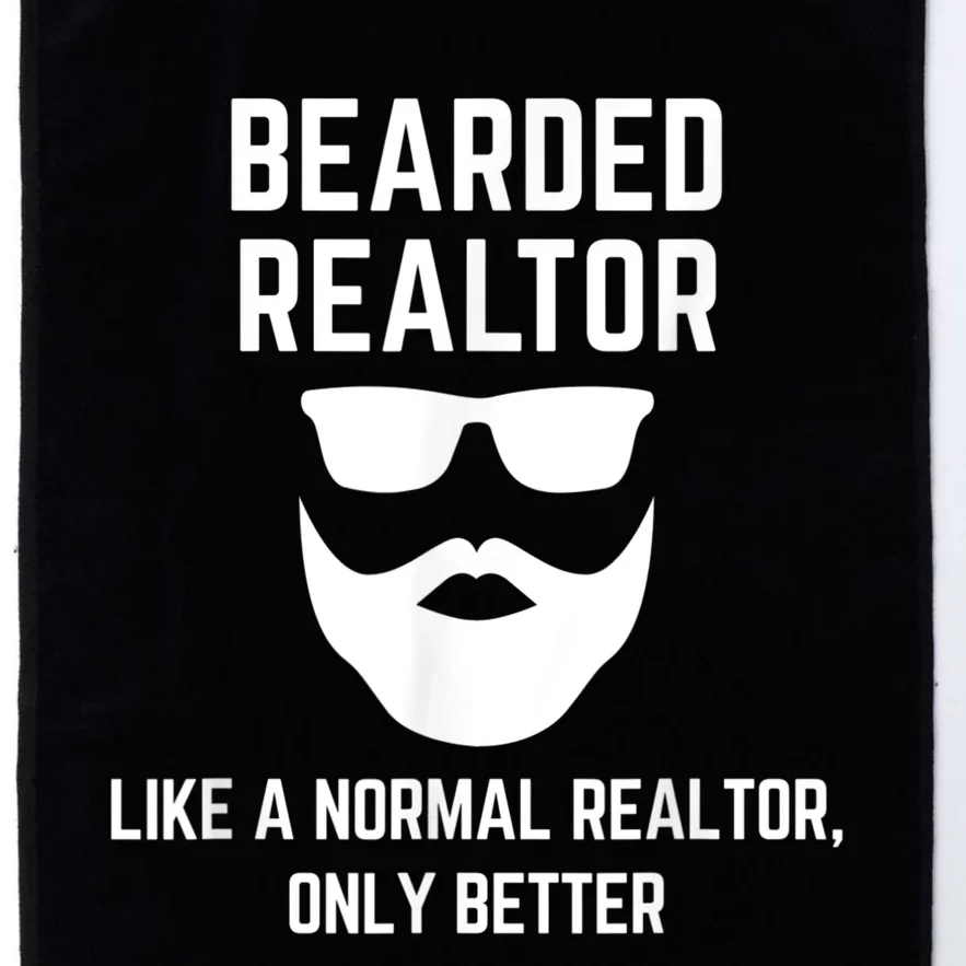 Bearded Realtor Definition Funny Male Real Estate Agent Platinum Collection Golf Towel