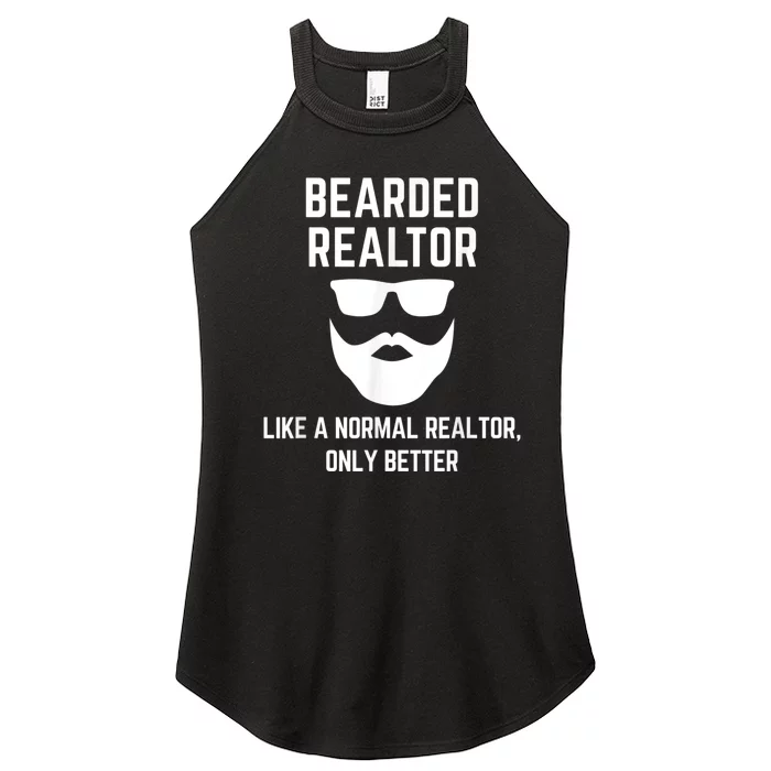 Bearded Realtor Definition Funny Male Real Estate Agent Women’s Perfect Tri Rocker Tank