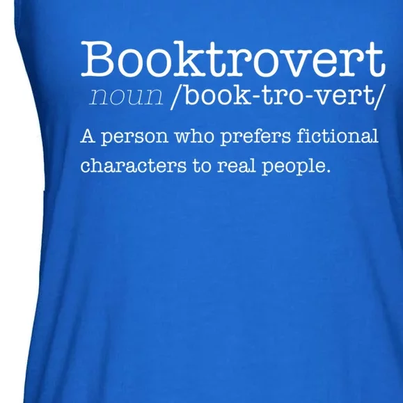 Booktrovert Reading Dictionary Funny Book Introvert Meme Funny Gift Ladies Essential Flowy Tank