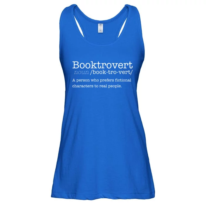 Booktrovert Reading Dictionary Funny Book Introvert Meme Funny Gift Ladies Essential Flowy Tank