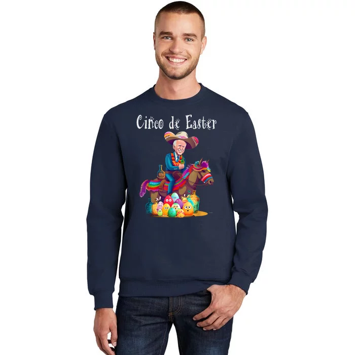 Biden Ride Donkey, Sombrero, Easter Egg Hunt Tall Sweatshirt