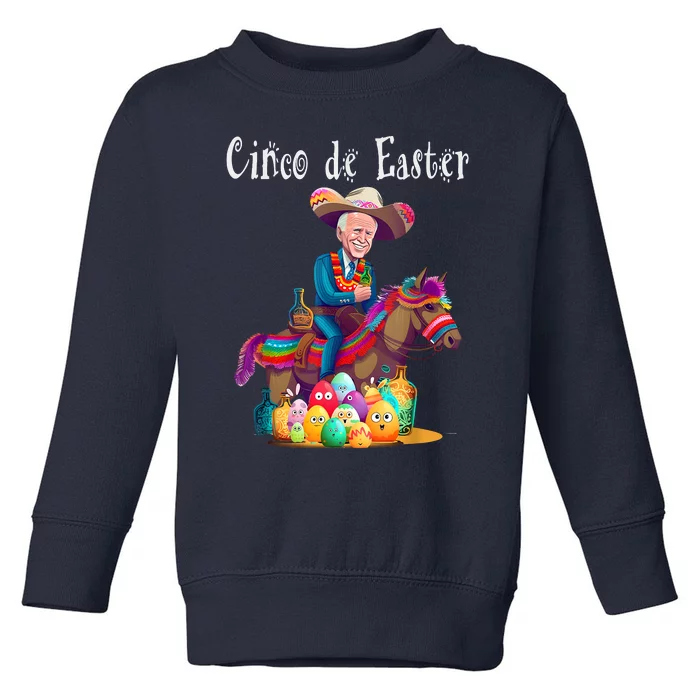 Biden Ride Donkey, Sombrero, Easter Egg Hunt Toddler Sweatshirt