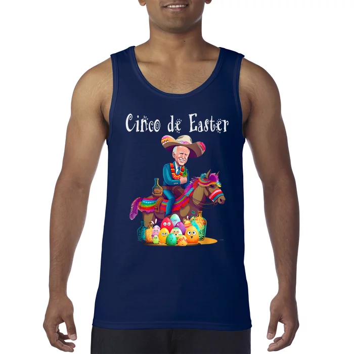 Biden Ride Donkey, Sombrero, Easter Egg Hunt Tank Top