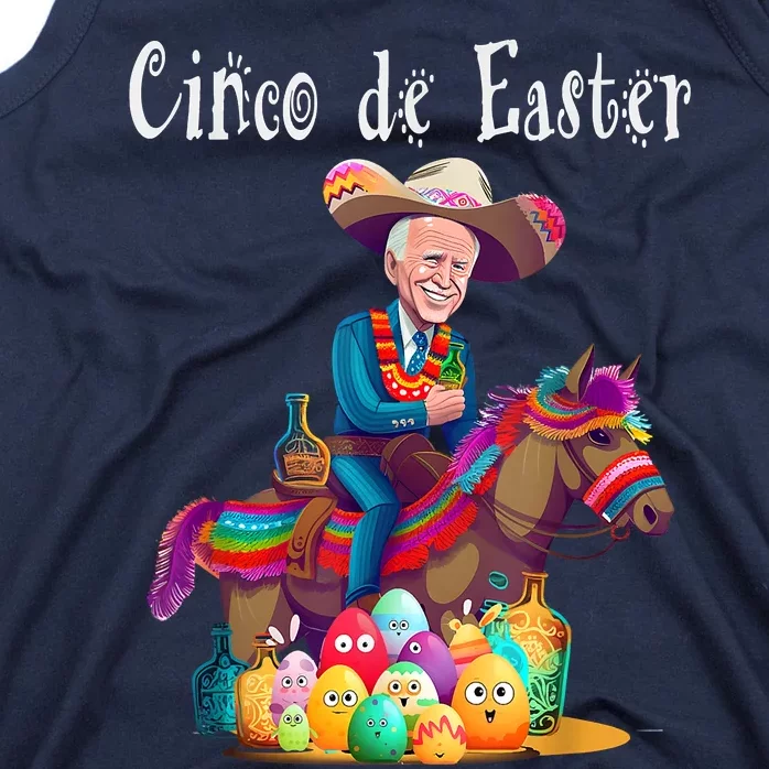 Biden Ride Donkey, Sombrero, Easter Egg Hunt Tank Top