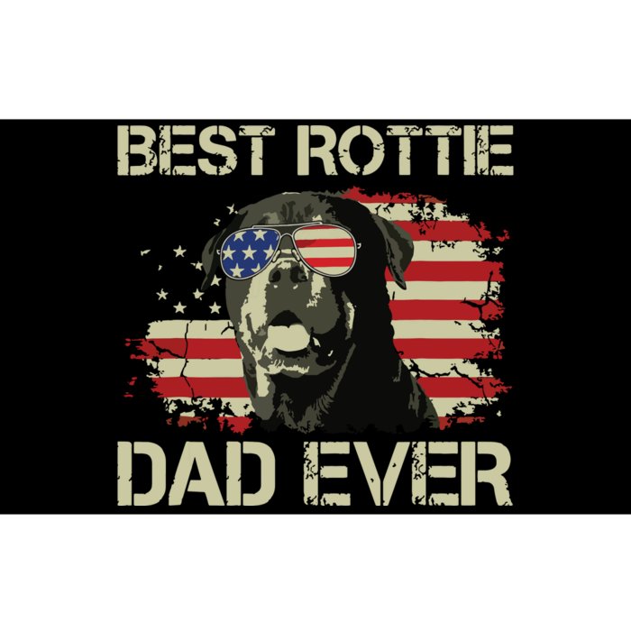 Best Rottie Dad Ever Rottweiler American Flag Gift Bumper Sticker