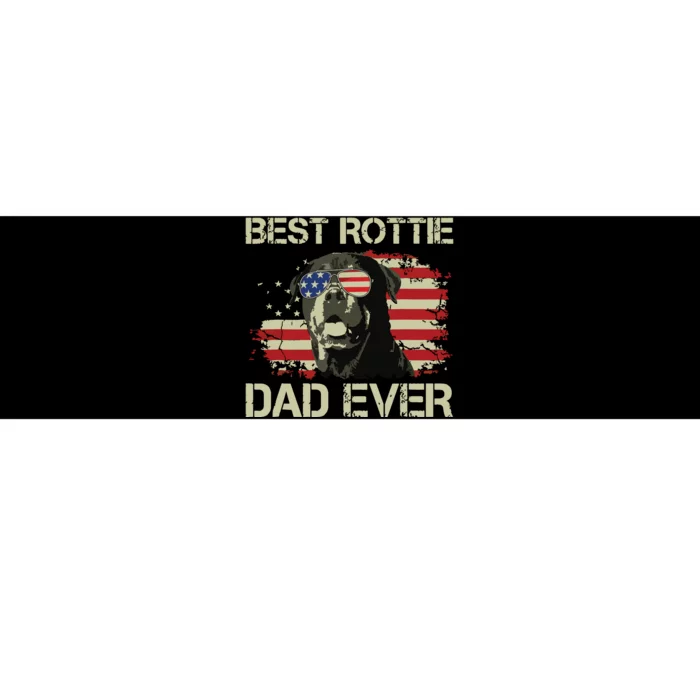 Best Rottie Dad Ever Rottweiler American Flag Gift Bumper Sticker