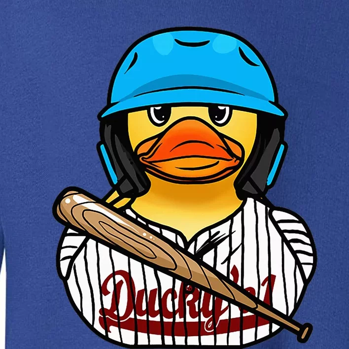 Baseball Rubber Duck Sporty Toddler Sweatshirt