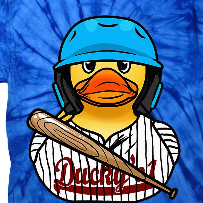 Baseball Rubber Duck Sporty Tie-Dye T-Shirt