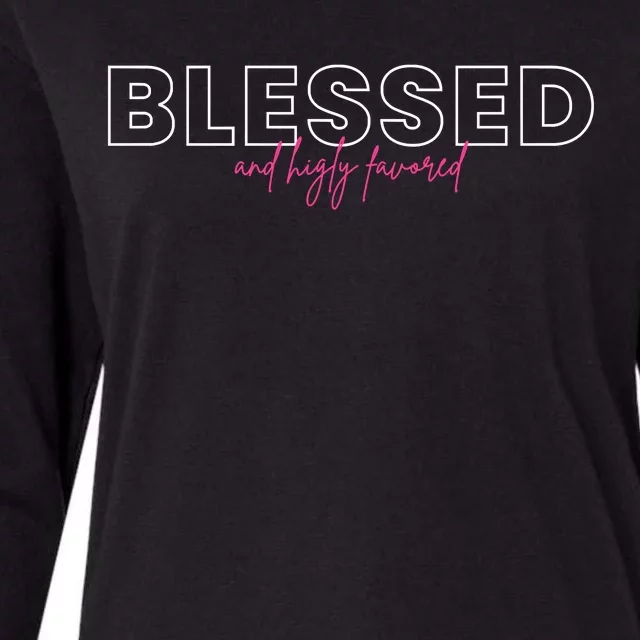 Blessed Religious Evangelist Bible Verse Christian Gift Womens Cotton Relaxed Long Sleeve T-Shirt