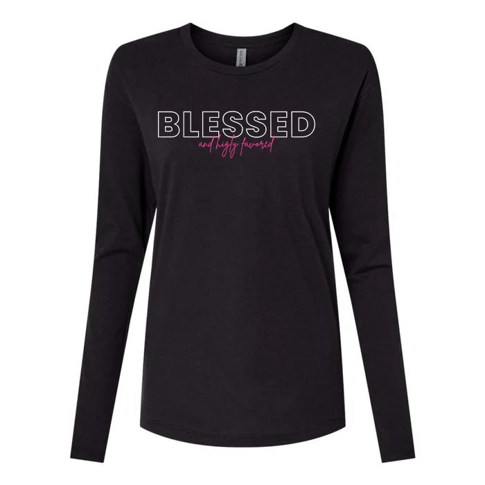 Blessed Religious Evangelist Bible Verse Christian Gift Womens Cotton Relaxed Long Sleeve T-Shirt