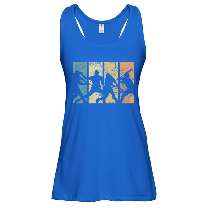 Baseball Retro Evolution Cool Baseball Funny Sports Home Run Gift Ladies Essential Flowy Tank