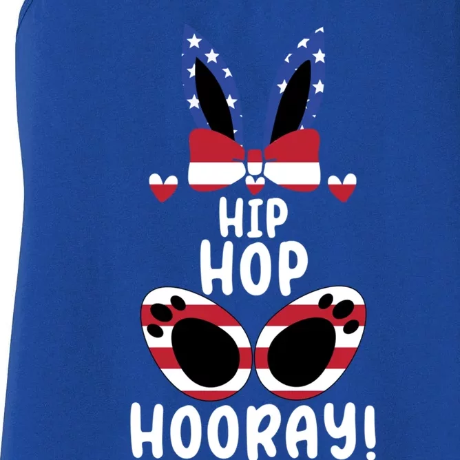 Bunny Rabbit Eggs Hunting Happy Easter Day Hip Hop Hooray Gift Women's Racerback Tank