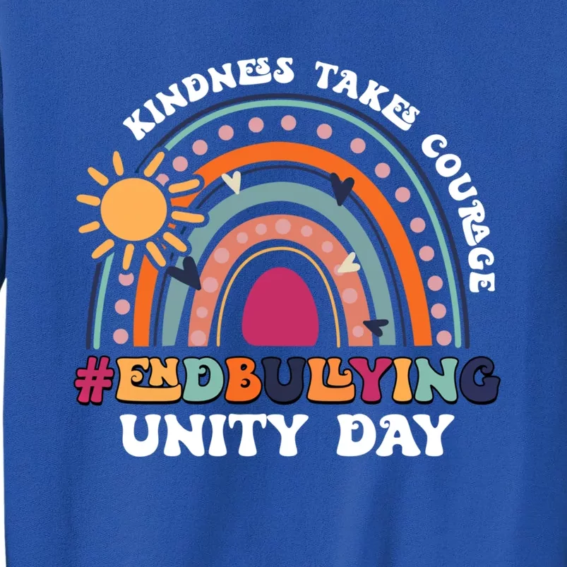 Boho Rainbow End Bullying Kindness Takes Courage Unity Day Funny Gift Tall Sweatshirt