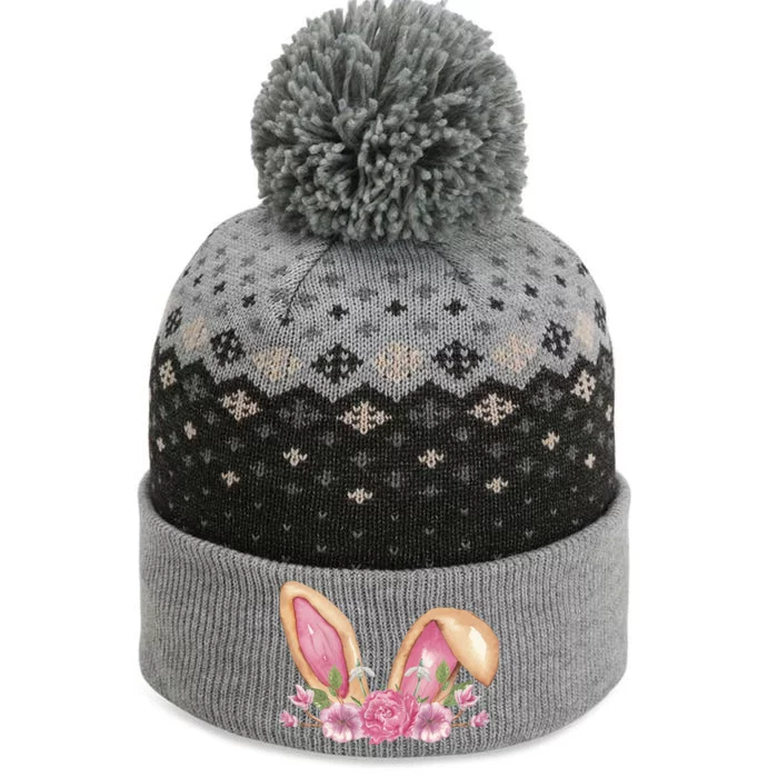 Bunny Rabbit Ears Cute Illustration Easter The Baniff Cuffed Pom Beanie