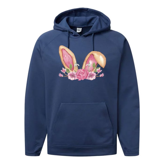 Bunny Rabbit Ears Cute Illustration Easter Performance Fleece Hoodie