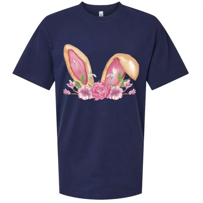 Bunny Rabbit Ears Cute Illustration Easter Sueded Cloud Jersey T-Shirt