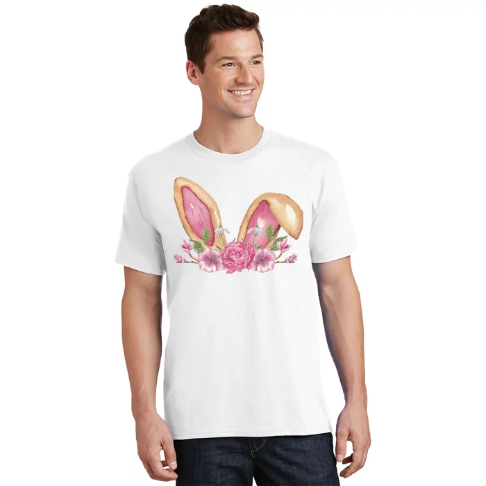 Bunny Rabbit Ears Cute Illustration Easter T-Shirt