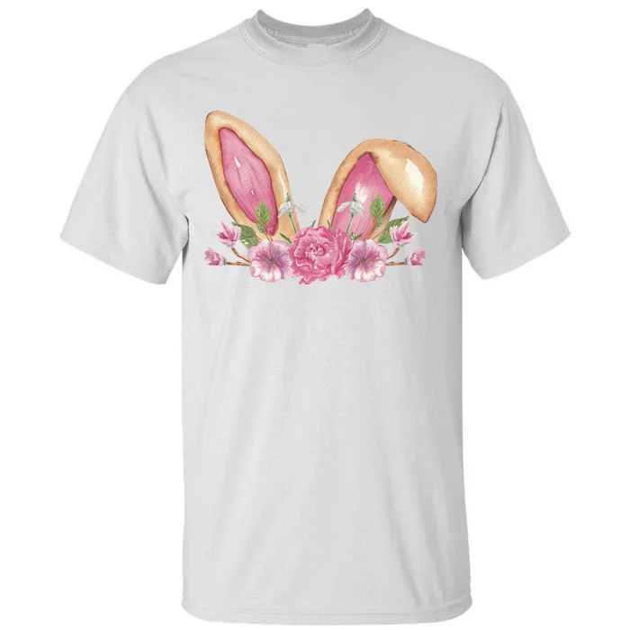 Bunny Rabbit Ears Cute Illustration Easter Tall T-Shirt