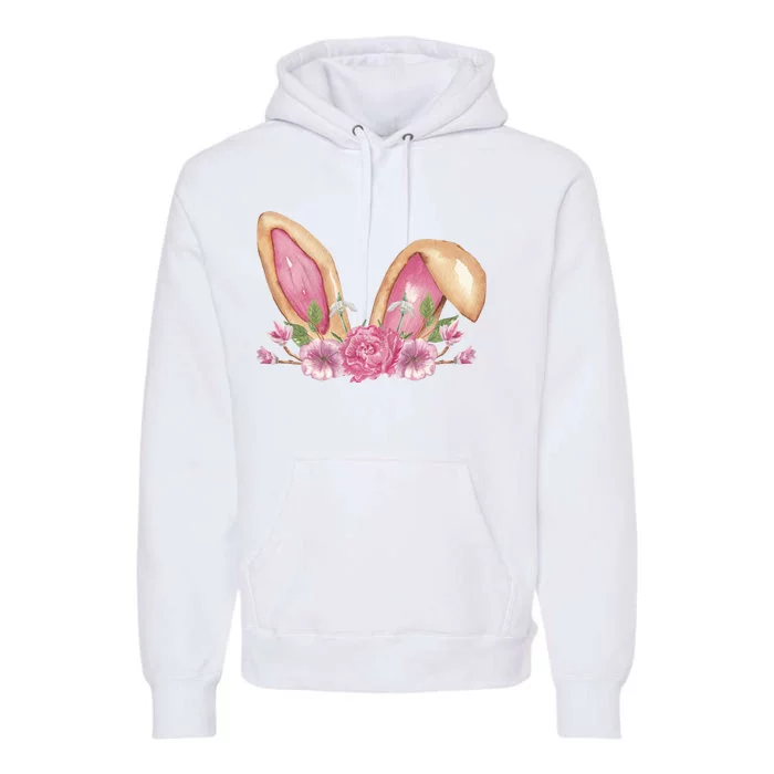 Bunny Rabbit Ears Cute Illustration Easter Premium Hoodie